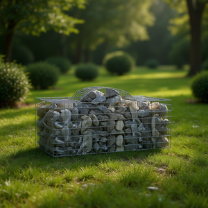 Cesti Gabion ad Arco 78.7x11.8x31.5 Pollici in Ferro Zincato per Decorazioni da Giardino e Forniture Paesaggistiche - Product Image 2