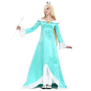 Gran oferta <span class=keywords><strong>princesa</strong></span> Rosalina Cosplay Super <span class=keywords><strong>Mario</strong></span> vestido verde Halloween reina carnaval fiesta para niña adulta - Product Image 5