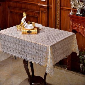 Nappe en vinyle plastique PVC doré, dentelle, rouleau, chemin de table long, couvre-table, <span class=keywords><strong>toile</strong></span> <span class=keywords><strong>cirée</strong></span>, nappe, 1,37*20cm - Product Image 3