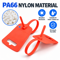 Attaches-câbles en plastique auto-bloquantes, étanches, imprimables au laser, avec identification par code-barres, pour suivi logistique, en PA66, pour signalisation de grande taille