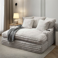 Juego de Sofás Seccionales de Tela con Aspecto de Terciopelo, Madera con Acolchado de Espuma, Función Reclinable en Esquina, para Sala de Estar, Comedor