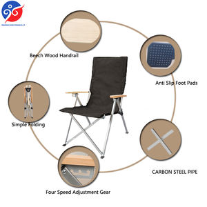 Tumbonas Ajustables, venta al por mayor, silla para exteriores, silla plegable para acampar, respaldo, silla reclinable ajustable en altura - Product Image 4