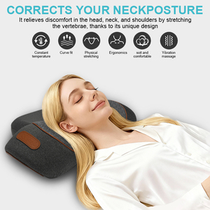 Appareil de massage électrique du cou 3 en 1, oreiller avec chauffage, traction cervicale pour soulager la douleur et la relaxation profonde, intensité réglable - Product Image 2