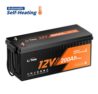 Batterie au lithium LiFePO4 12V 200AH auto-chauffante directe d'usine 5 ans de garantie BMS200A 4000 + Cycles utilisés pour les camping-cars hors réseau à froid