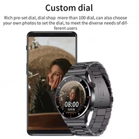 Pour la mode appel affaires hommes sain moniteur montre à Quartz 30M étanche acier inoxydable 1.28 HD écran Sport NFC accès