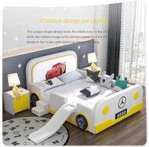 Ensemble de lit JINS moderne avec garde-corps en bois massif capitonné extensible pour garçons, filles et adolescents, meubles de chambre à coucher - Product Image 6