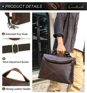 Cartable de luxe personnalisé décontracté de couleur changeante <span class=keywords><strong>pour</strong></span> hommes sac à bandoulière en cuir véritable 13.3 pouces <span class=keywords><strong>sacoche</strong></span> <span class=keywords><strong>pour</strong></span> ordinateur portable sac à main <span class=keywords><strong>pour</strong></span> hommes - Product Image 4