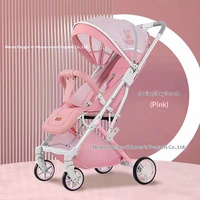 Poussette pliable légère en alliage d'aluminium à quatre roues pour bébé, avec poignée simple et portable, pour 0-6 mois, position assise et allongée