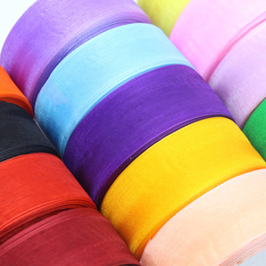 Nastro in Organza di Nylon Trasparente all'Ingrosso in Vari Colori per Decorazioni di Giocattoli - Product Image 2