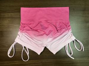 Shorts de yoga sans couture personnalisables avec votre LOGO, cordon de serrage latéral réglable, effet <span class=keywords><strong>dégradé</strong></span>, contrôle du ventre, pour pantalons de yoga à blocs de couleur - Product Image 6