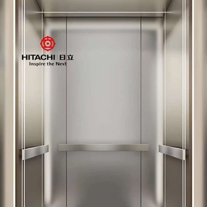 Ascenseur résidentiel moderne Hitachi 400 kg pour appartements et villas, machine de traction sans engrenage ni gaine, en acier inoxydable - Product Image 2