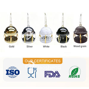 DaoSheng Offre spéciale Buffet en acier inoxydable <span class=keywords><strong>Salon</strong></span> Design rond 8L chauffe-plats chauds présentoir or chauffe-plats ensemble de Buffet - Product Image 5