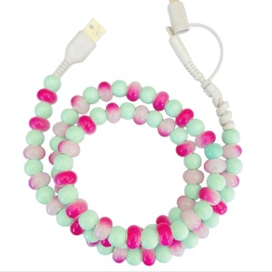 Cable de Carga Rápida para Teléfono con Diseño de Flores Rosadas y Cuentas, Accesorio Boutique, Nuevos Productos 2026 - Product Image 2