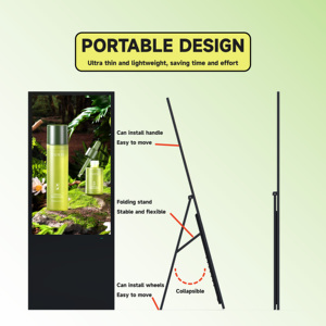 Tótem Digital Móvil con Pantalla LCD 4K FHD UHD, Reproductor Multimedia Publicitario con CMS Basado en la Nube para Uso en Tiendas y Metro - Product Image 5