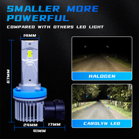 Ampoules de phares LED pour voiture Plug-N-Play, éclairage avant LED, design halogène 1:1, H1 H4 H8 H11 9005 9006 9012 H7, ampoules de phares LED
