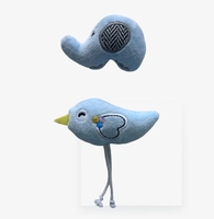 Jouets pour chat en peluche éléphant oiseau poussin avec plumes gobelet interactif taquineries jouets pour chat