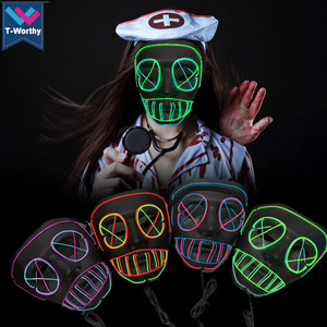T-Worthy New El Light Luminous Máscara de disfraz de Halloween para festivales de cine Fiestas de Carnaval - Product Image 5