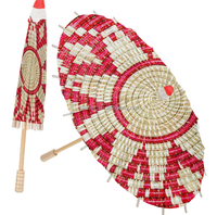 Parapluie décoratif personnalisé en forme de panier tressé traditionnel érythréen et éthiopien, design abordable, avec logo au choix, idéal pour la décoration de mariage