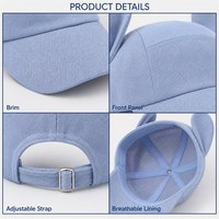 Gorra de béisbol de mezclilla con orejas de conejo 3D para mujer, parte superior suave con visera más profunda, estilo pico de pato, ideal para cabezas grandes, estiliza el rostro