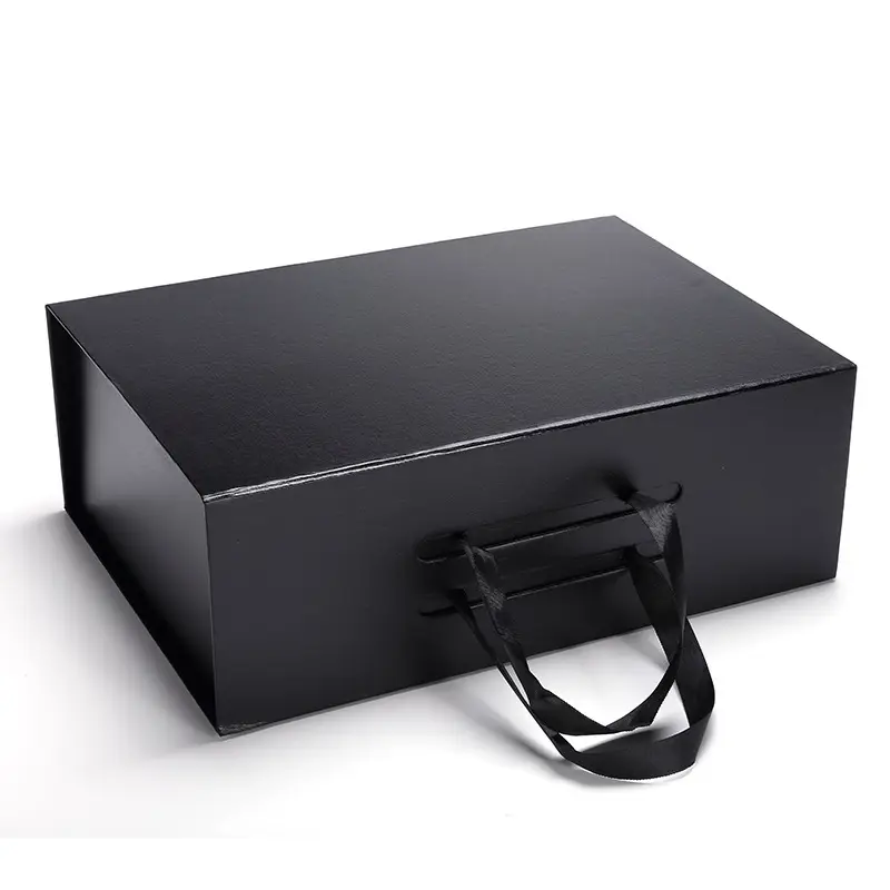 Logo personalizzato vendita calda Kraft scatola di immagazzinaggio pieghevole ondulata confezione regalo scatola di scarpe con manico
