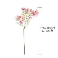 MW52501 Bunga Sutra Artificial Cosmos Spray Silk Wildflower Stem, Bunga Hias untuk Dekorasi Rumah, Pernikahan, dan Rangkaian Bunga
