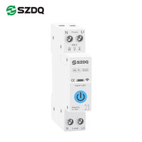 63A Mini disjoncteur WiFi intelligent Protection contre les surcharges compteur de puissance télécommande sans fil interrupteur ménage industriel en plastique
