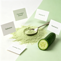 Poudre d'extrait de concombre naturel de qualité alimentaire, soluble dans l'eau, pour boissons et ingrédients cosmétiques, fournie par l'usine