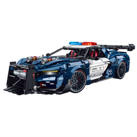 Ensemble de blocs de construction Guly 1:8 MOC Voiture de course de police, modèle de supercar MOC, briques DIY, jouet d'assemblage pour adultes, cadeau de Noël
