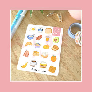 Las pegatinas adhesivas impermeables de PVC deberían ayudar a la hoja de pegatinas personalizadas de forma especial con corte de beso - Product Image 4