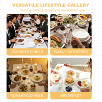 Assiettes de Table Rondes Blanches Modernes en Mélaminé, Logo Personnalisé, Vente en Gros du Fabricant, Nouvelle Collection de Vaisselle de Cuisine pour Restaurant