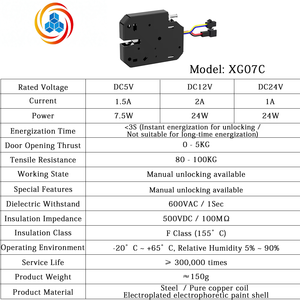 Cerradura Inteligente sin Llave SHMi XG07C para Puertas de Casilleros de Supermercado, Control de Máquinas Expendedoras Automáticas, 60mm de Distancia entre Ejes, para Buzones Pequeños, Hecho en China - Product Image 6
