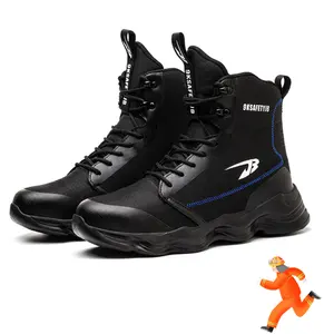 Hot selling Waterproof Breathable Labor Protection Shoes Stab-proof Anti-smashing Shoes Oxford & Microfiber Men's Safety Shoes