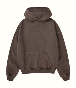 Sudaderas con Capucha para Hombre de Alta Calidad, Estilo Vintage, Lavado Ácido, 100% Algodón Terry, Color Sólido, Logotipo Personalizado, Hombros Caídos, Talla Grande - Product Image 5