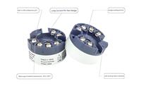 RTD Thermal Resistor Thermocouple Temperature Sensor PT100/PT1000 Transmitter 4-20mA USB OEM ODM Stainless Steel IP67 LCD