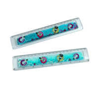Règle remplie de liquide avec logo personnalisé de 20cm 8 pouces avec paillettes à l'intérieur