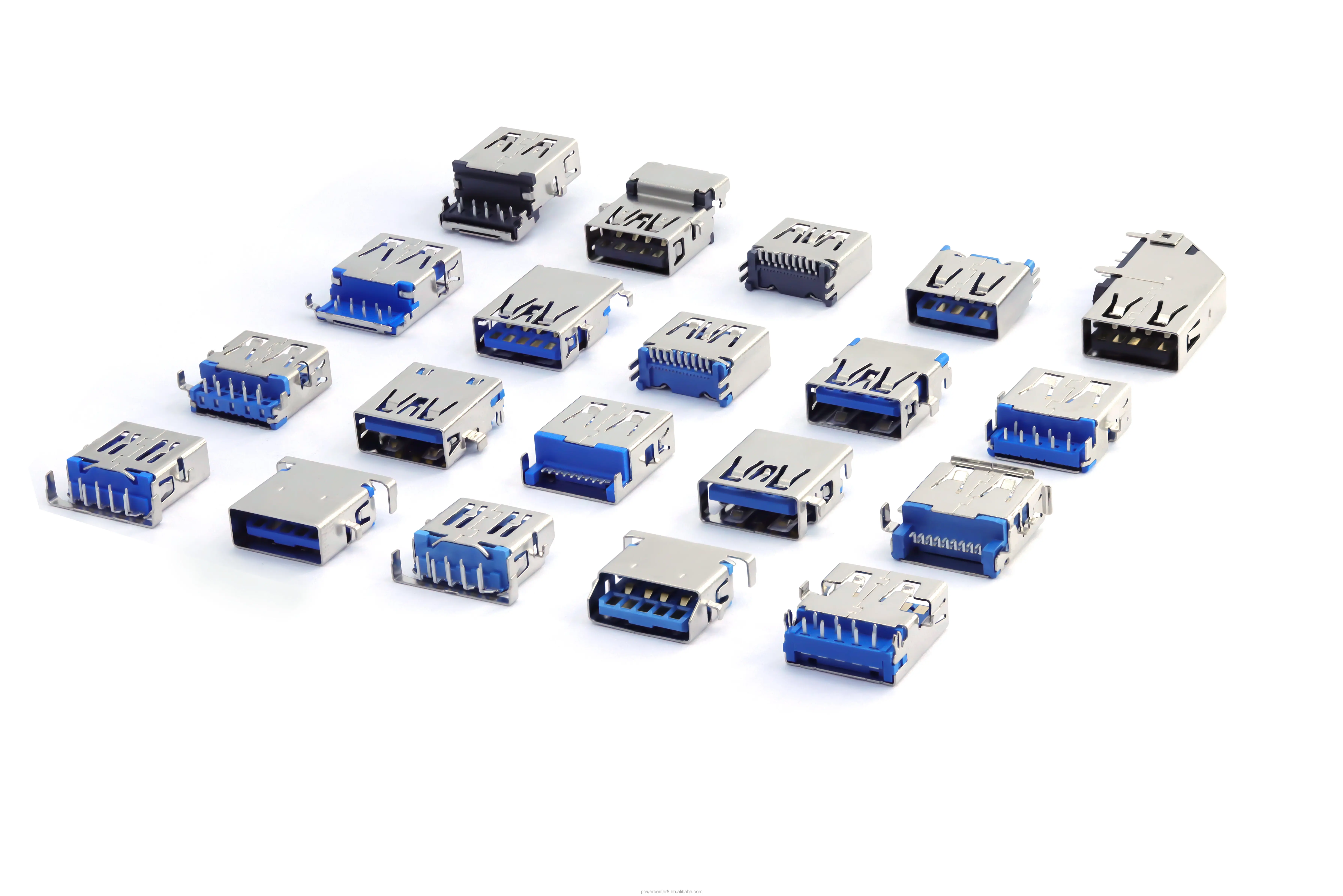 factory sales height on pcb 1.86mm 24Pin DIP USB 3.1 type a connector female for automotive new energy car can used in car