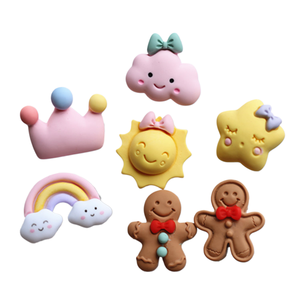 Boîte <span class=keywords><strong>de</strong></span> <span class=keywords><strong>rangement</strong></span> pour accessoires <span class=keywords><strong>de</strong></span> bijoux faits main DIY mignons pour enfants, matériaux <span class=keywords><strong>de</strong></span> fabrication, couronne, pain d'épices - Product Image 1