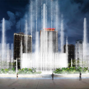 Prezzo competitivo Fonte esterno Do Jardim 3d ologramma proiettore LED musica pubblicitaria danza acqua schermo fontana - Product Image 6