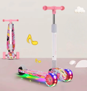 Monopattino a 3 Ruote per Bambini con Freno a Mano e Ruote Luminose per Bambini da 3 a 8 Anni - Product Image 1