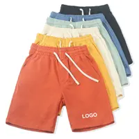 Pantalones cortos deportivos de algodón para hombre, ropa informal para correr, y bolsillos con cintura elástica, venta al por mayor, color blanco