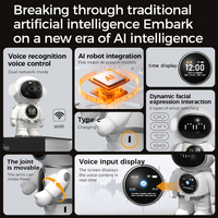 Robot de dialogue IA Bowai avec Wi-Fi, écran TFT, animal de compagnie électronique, commande vocale, apprentissage de l'anglais, raconteur d'histoires, compagnon émotionnel