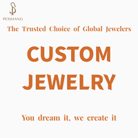 Bague personnalisée Peishang OEM/ODM, fabricant de bijoux sur mesure, fabricant de bijoux DIY, argent sterling 925 plaqué or 14 carats, vente en gros de bagues personnalisées
