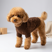 Pull en laine marron écologique moderne pour animaux de compagnie, chien et chat, vêtements d'hiver