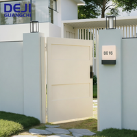 Portail d'entrée extérieur principal en aluminium blanc de style français pour allée, portail battant, portes de jardin, portail de clôture pour maisons