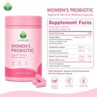 Capsules de probiotiques pour femmes en marque privée OEM avec canneberge et vitamine C, 60 capsules végétaliennes