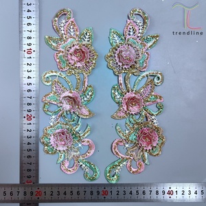 Custom Garment &amp; Processing Tutu Paillette Glittering <strong>Sequin</strong> 3D Flower Floral <strong>Appliques</strong> for Performance Acting Clothing Dresses - Product Image 6