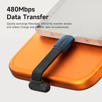 Cable USB-C en Ángulo de 90 Grados (Arriba, Abajo, Derecha, Izquierda) para Power Bank, Tipo FPC Plano, Carga Rápida PD de 60W, Transferencia de Datos, TPE/TPU para Phone 17 Pro