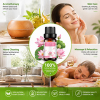 Huile Essentielle de Lotus 100% Pure et Naturelle Pressée à Froid 10ml Marque Blanche pour Méditation, Yoga, Diffuseur, Parfum et SPA