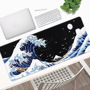 Diseño personalizado Tamaño 600*300mm Grande <span class=keywords><strong>Xxl</strong></span> Extendido Caucho natural Tela de microfibra Gaming Desk Mat Mouse Pad - Product Image 5