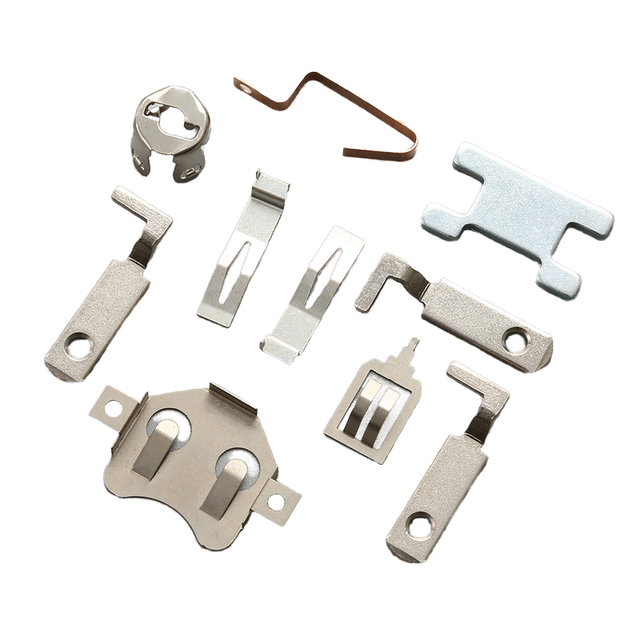Custom Gold Spring Contact Battery Terminal Brass Electronic Contact Spring Made Punching Stamping Electrical Contacts Material
